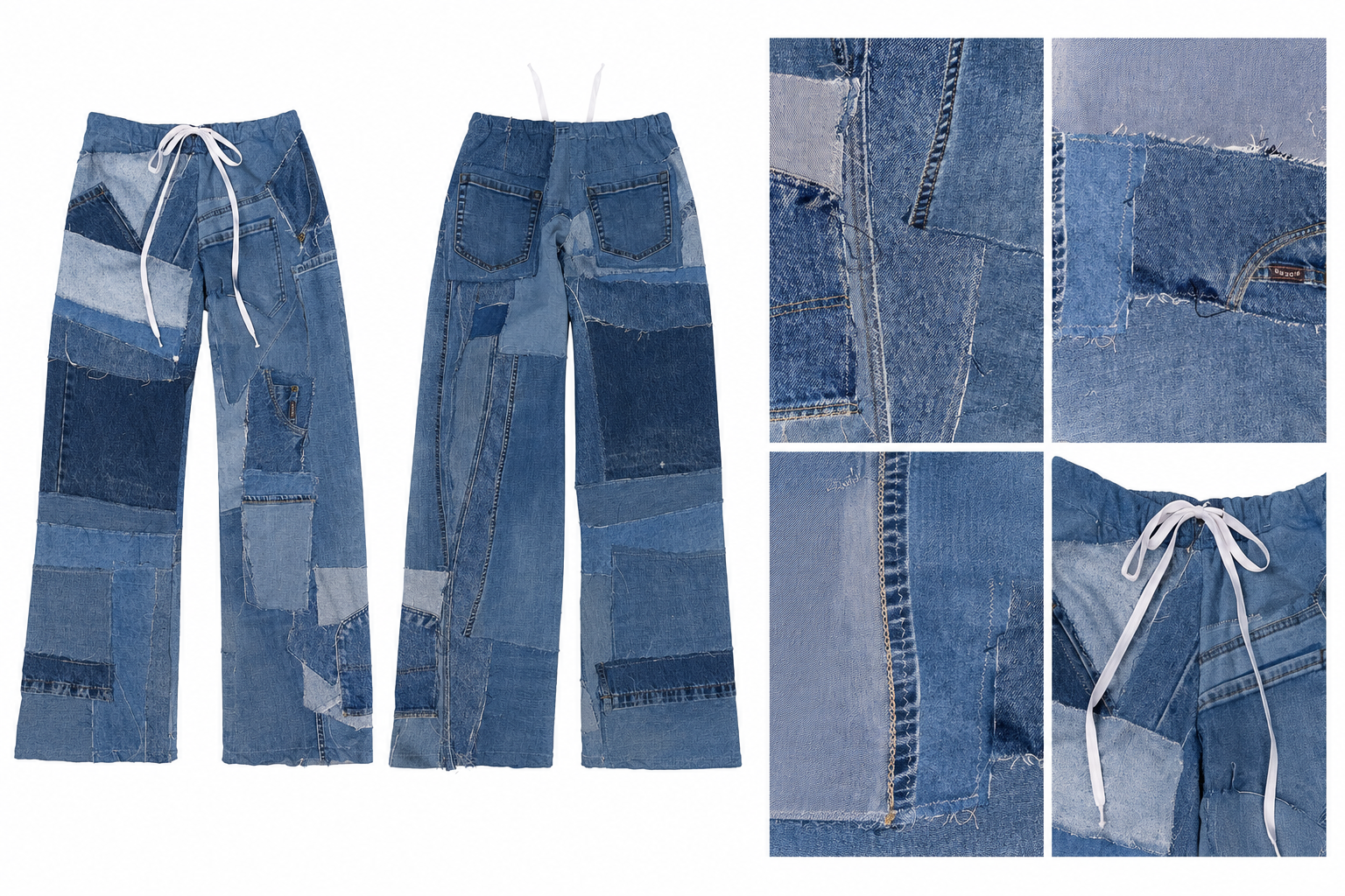 Pantalón parches zigzag