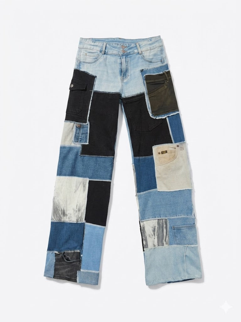 Pantalones cuadros jeans
