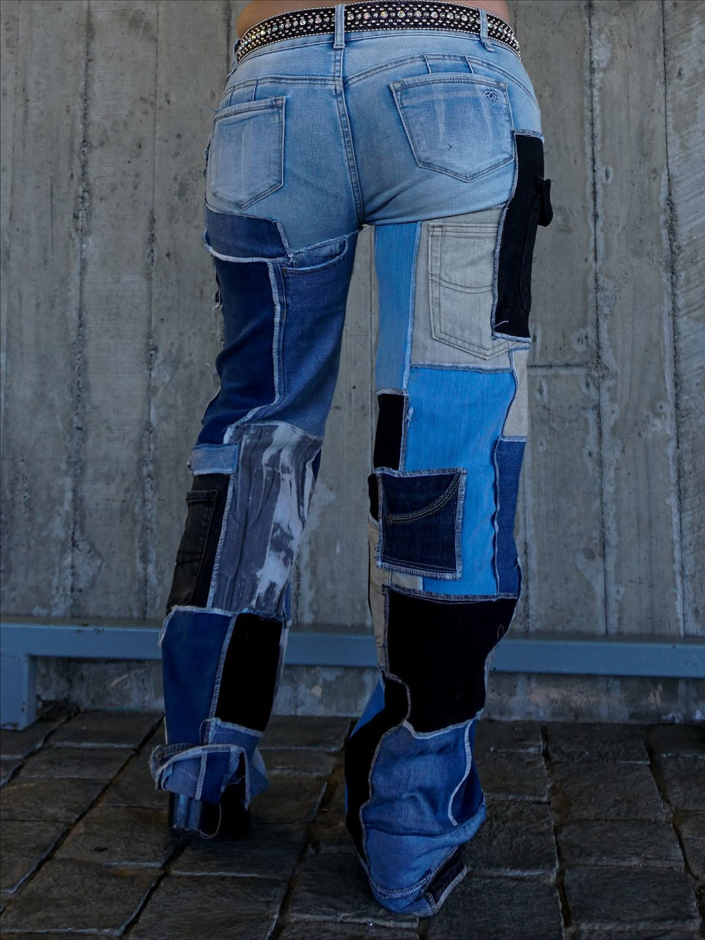 Conjunto de jeans pachtwork