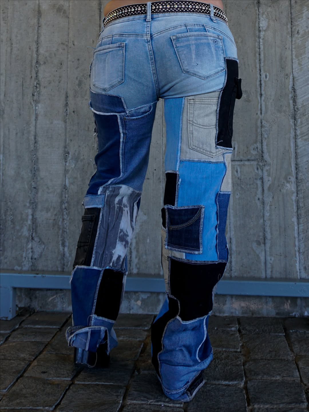 Conjunto de jeans pachtwork