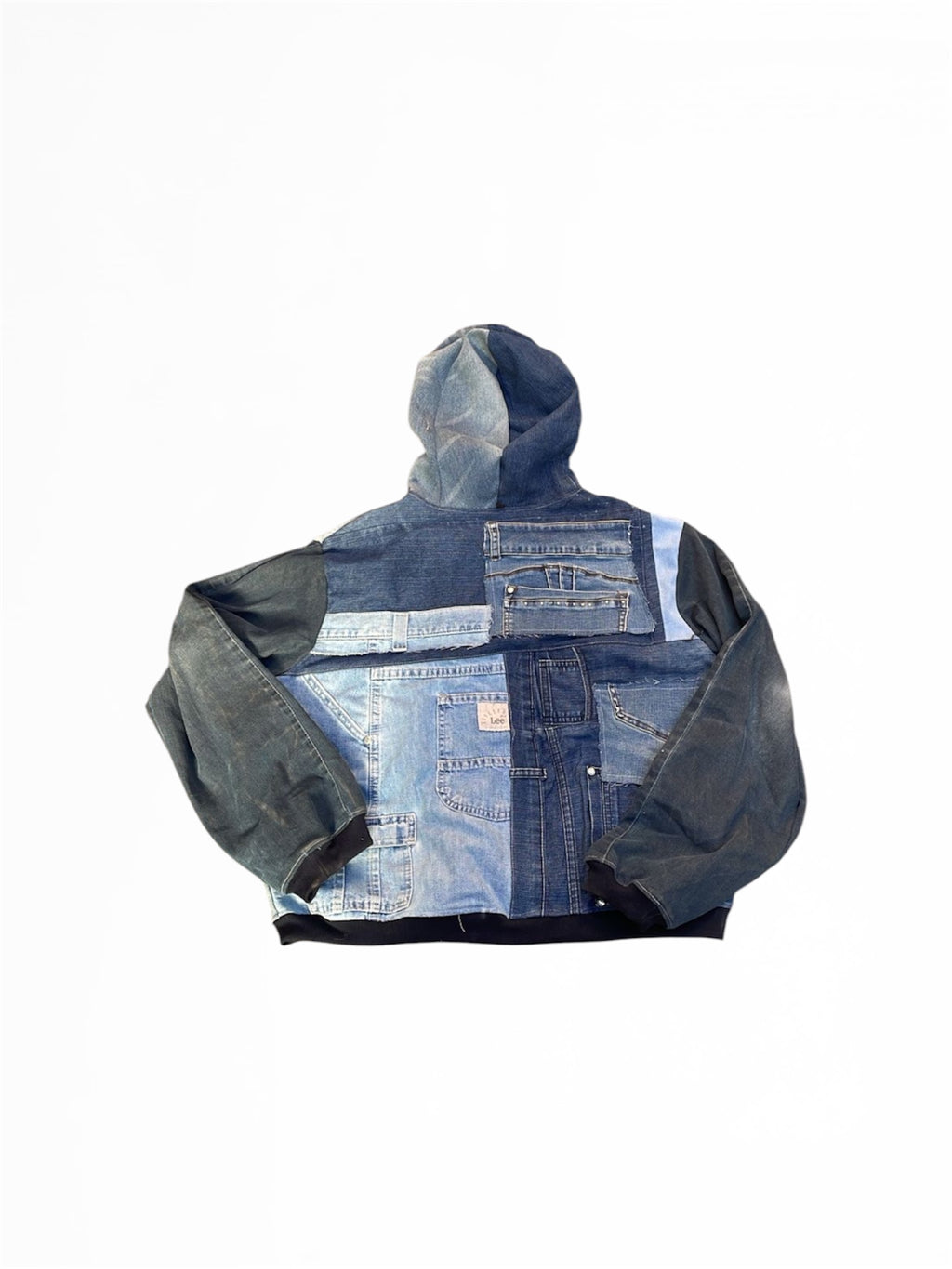poleron patchwork jeans