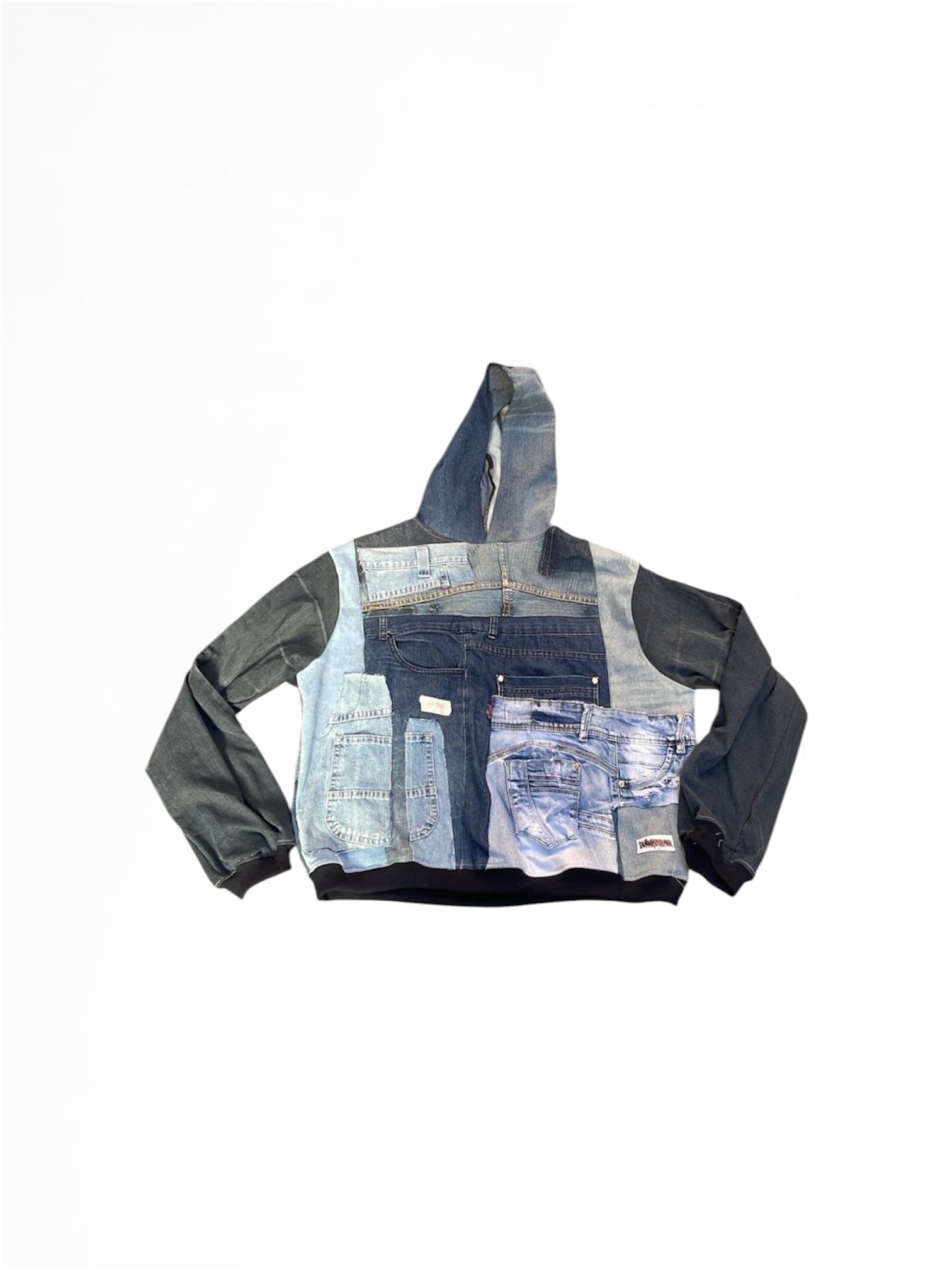 poleron patchwork jeans