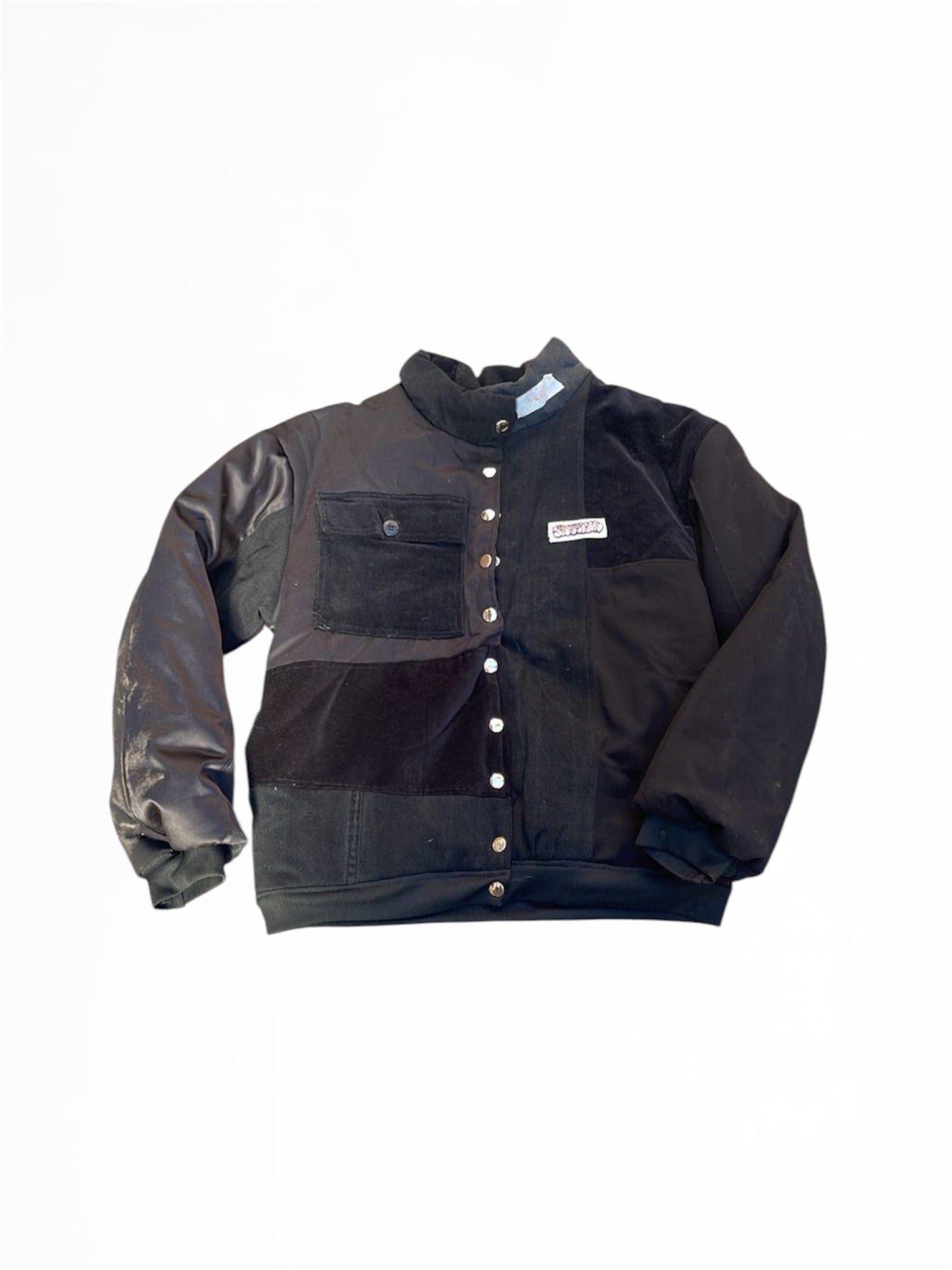 chaqueta patchwork negra